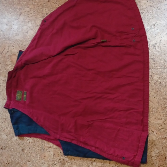 Evergreen Outerwear Vintage Plaid Wool Vest With Red Cotton Lining Men's Size L - Picture 5 of 6